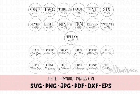 Baby Milestone First Holiday Svg
