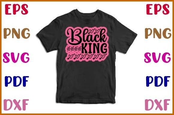 Black King Sticker Design: Graphics for Crafts and Commercial Use