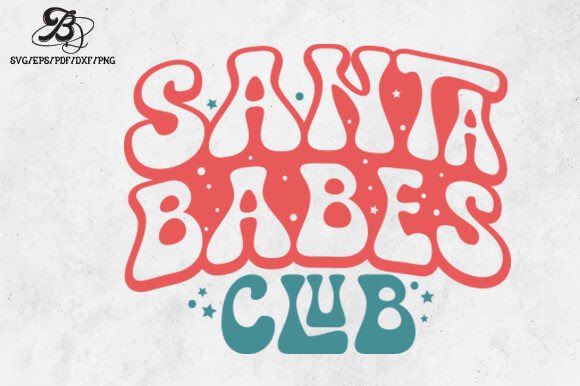 Christmas Santa Babes Club SVG