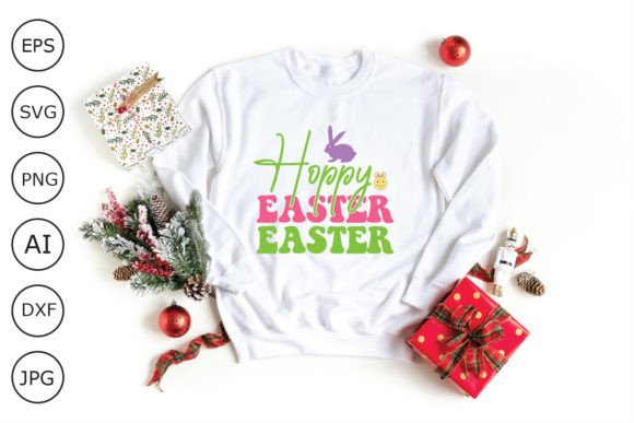 Hoppy Easter Retro Design, Easter SVG