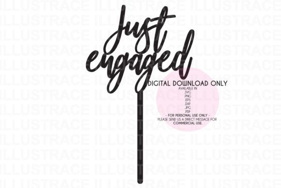 Just Engaged SVG Cake Topper