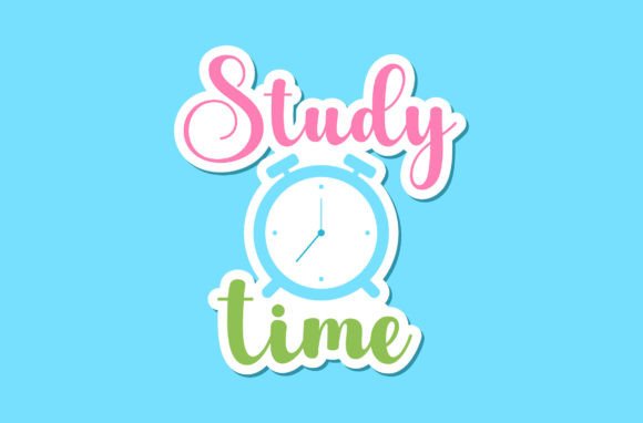 Lettering Study Time Svg Quotes Design: Graphics for Crafts