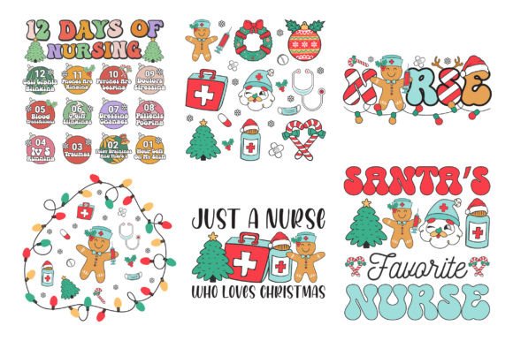 Nurse Christmas SVG Sublimation Bundle