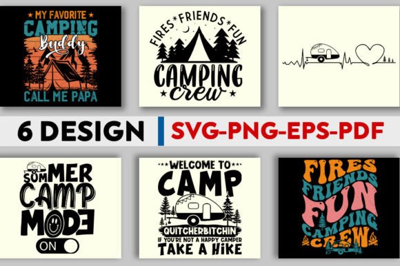 Trendy Camping Design Bundle for Graphics and Crafts